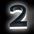 Modern Illuminated House Numbers 20', Backlit LED House Numbers For Outside, Stainless Steel Light Up Address Numbers For House, Lighted Address Numbers,O