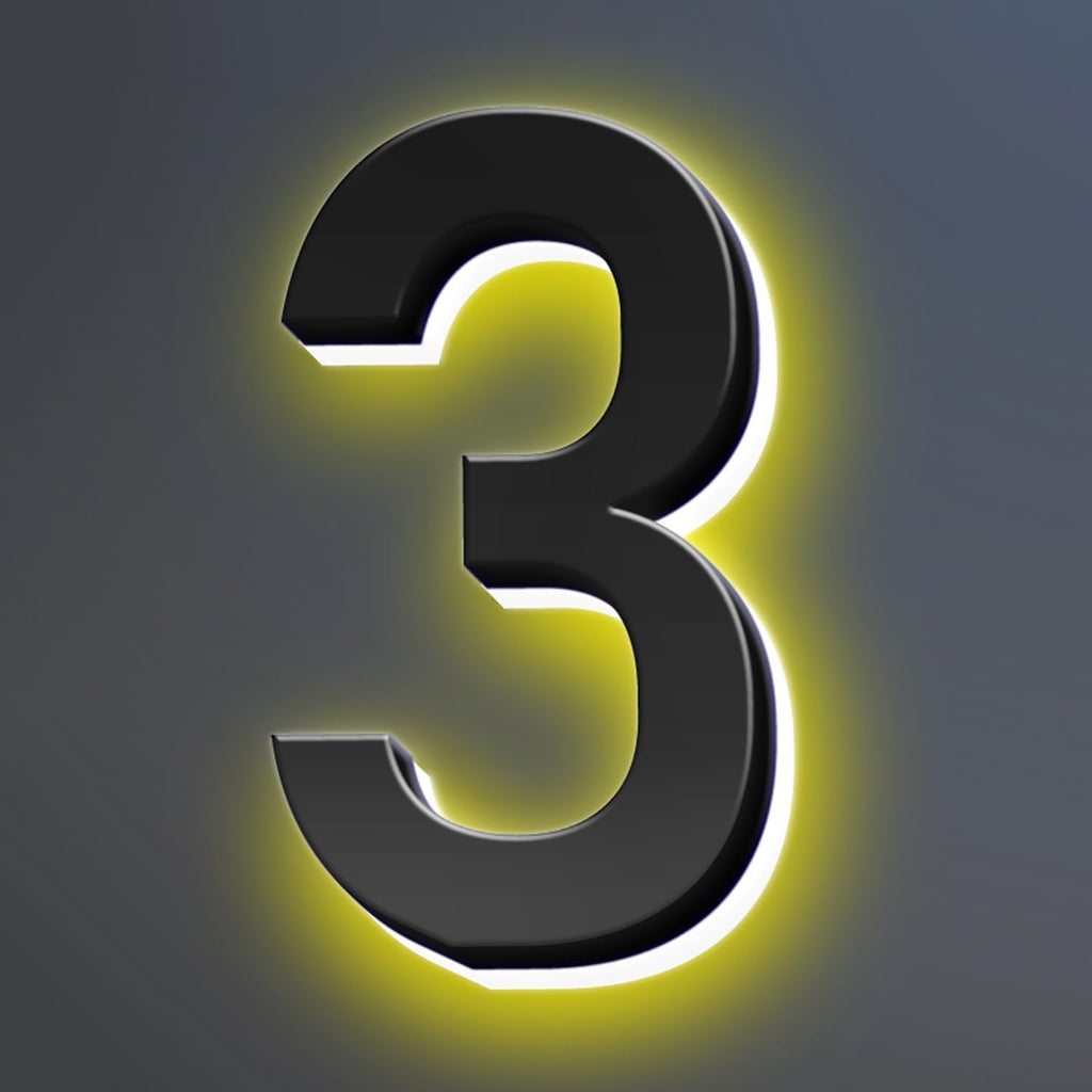 18 Inch Backlit LED Illuminated House Numbers For A Modern Home Look Stylish Light Up Address Signs Create A Striking First Impression Home Address Numbers,3