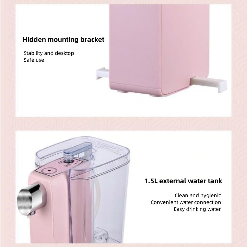 Instant Hot Water Dispenser，Hot Water Machine，Home Office Desktop Travel Water Dispenser，5-step Temperature Control,four Water Levels 150ML/200ML/300ML/400ML (Green)