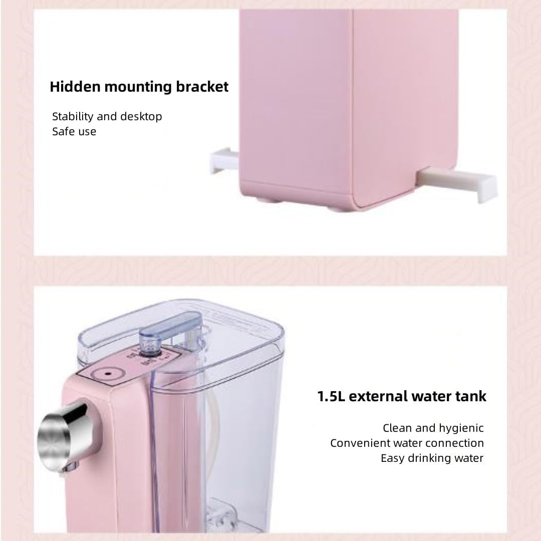 Instant Hot Water Dispenser，Hot Water Machine，Home Office Desktop Travel Water Dispenser，5-step Temperature Control,four Water Levels 150ML/200ML/300ML/400ML (Green)