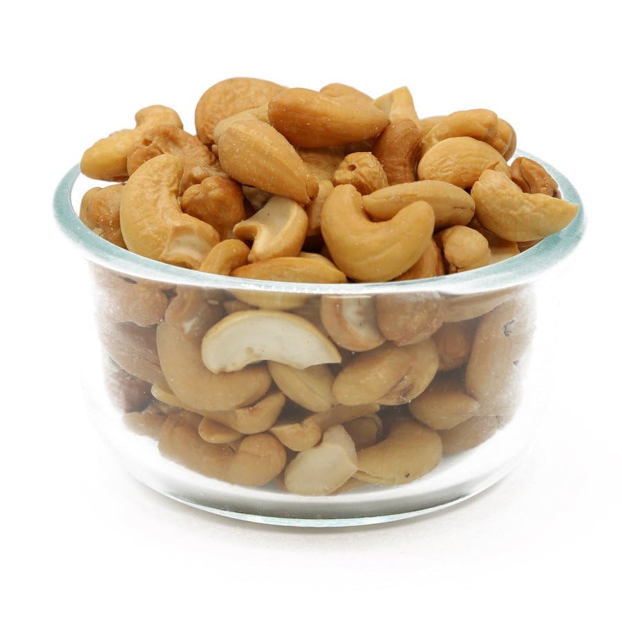 C.J. Dannemiller Whole Cashews, Bulk 25 LB Box, Roasted & Unsalted, Medium Size 320, Perfect for Snacking, Cooking, Trail Mixes