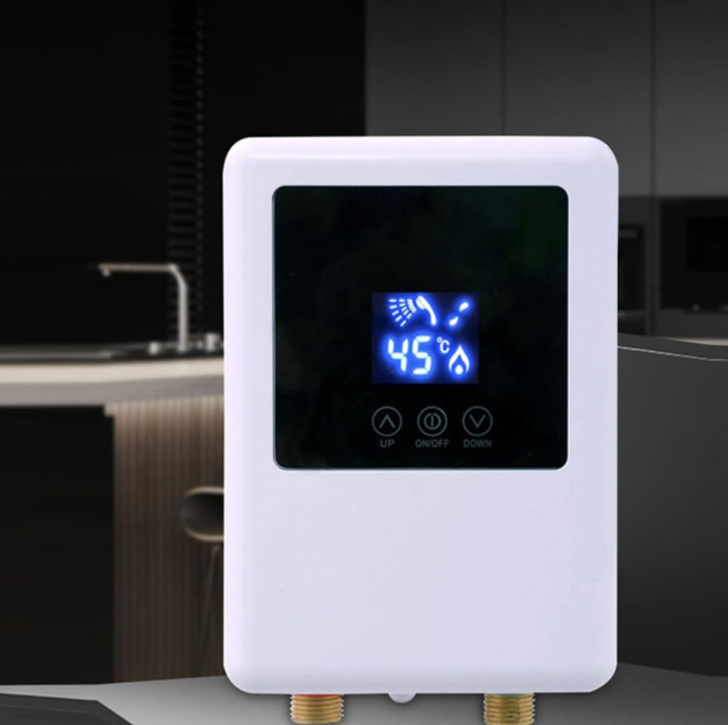 Electric Instant Hot Water Heater Shower Electric Tankless Shower Hot Water Faucet Kitchen Bathroom Instantaneous Water Heater Tap Hose Bracket for Bathroom
