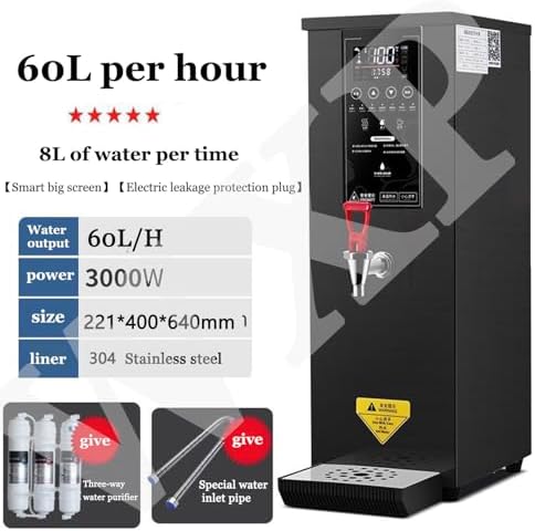 Commercial Electric Water Warmer - Automatic Hot Water Dispenser with Temperature Control 0℃-100℃ for Tea, Coffee, and Beverages in Restaurants and Cafes