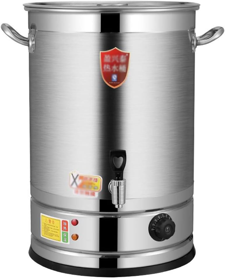 Commercial Milk Tea Urn, Electric Stainless Steel Hot Water Urn Insulated Bucket with Tap, Cateurn for Beverage Coffee Canteen
