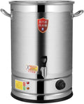 Commercial Milk Tea Urn, Electric Stainless Steel Hot Water Urn Insulated Bucket with Tap, Cateurn for Beverage Coffee Canteen