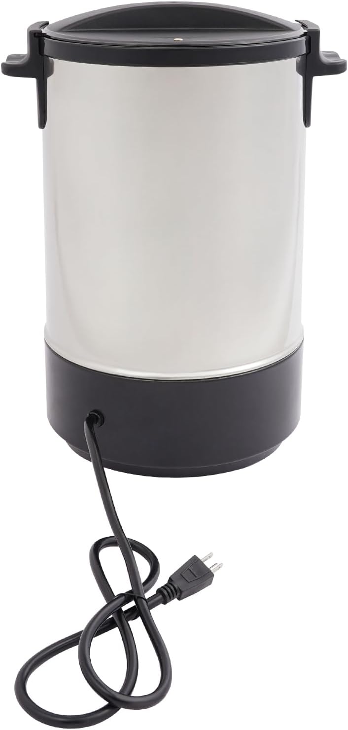 Commercial Grade Coffee Maker & Hot Water Urn - 87-Cup Large Capacity with Double-Wall Stainless Steel, Quick Brew & Keep-Warm for Tea & Coffee at Events & Catering - Black