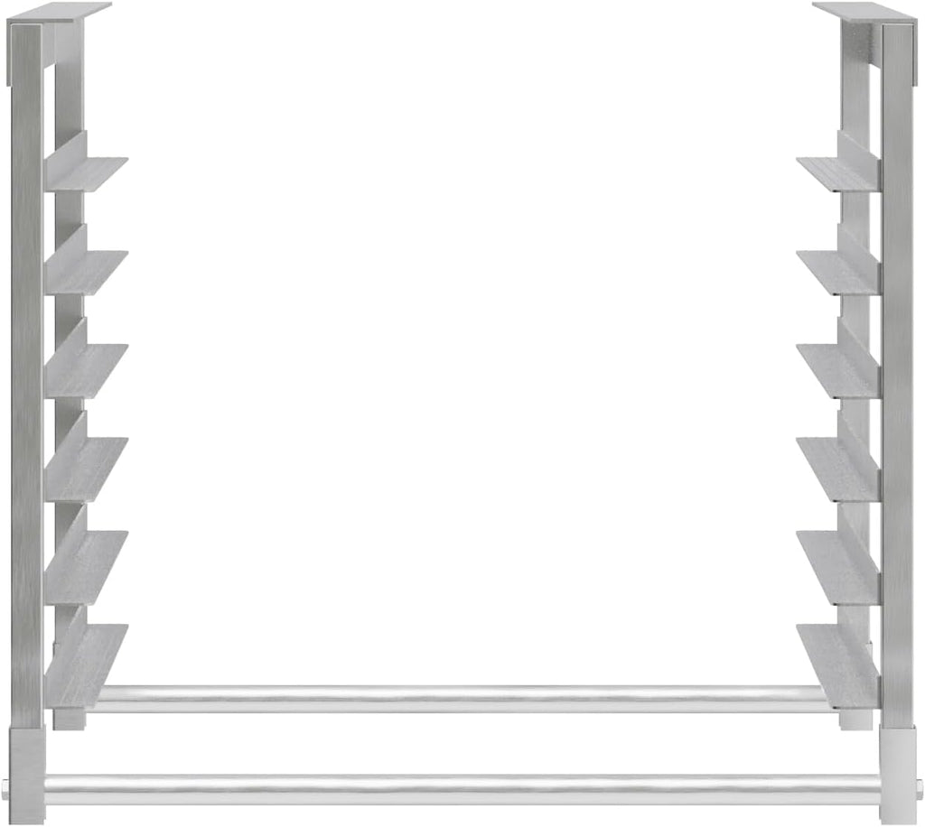 AmGood Table-Mounted Aluminum Bun Pan Rack for 30' Wide Work Tables - 6 Pan Capacity