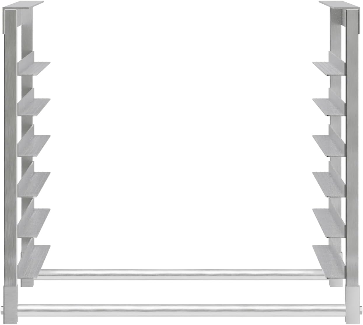 AmGood Table-Mounted Aluminum Bun Pan Rack for 30' Wide Work Tables - 6 Pan Capacity