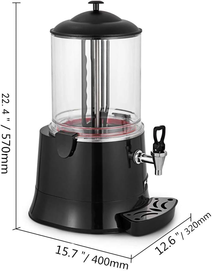 YUCHENGTECH 10L Commercial Hot Chocolate Maker Upgrade Machine Hot Chocolate Dispenser Warmer for heating Chocolate Coffee Milktea CE Certification 100-120V (10L)