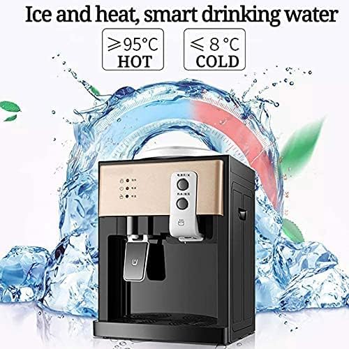 Electric Water Dispenser, Stationary Drinking Fountain Cold And Hot Water Cooler Heater For Home Office Hotel Coffee Tea Bar, One-handed Push Cup, Convenient And Safe Dispenser Water,Pink,Collector88