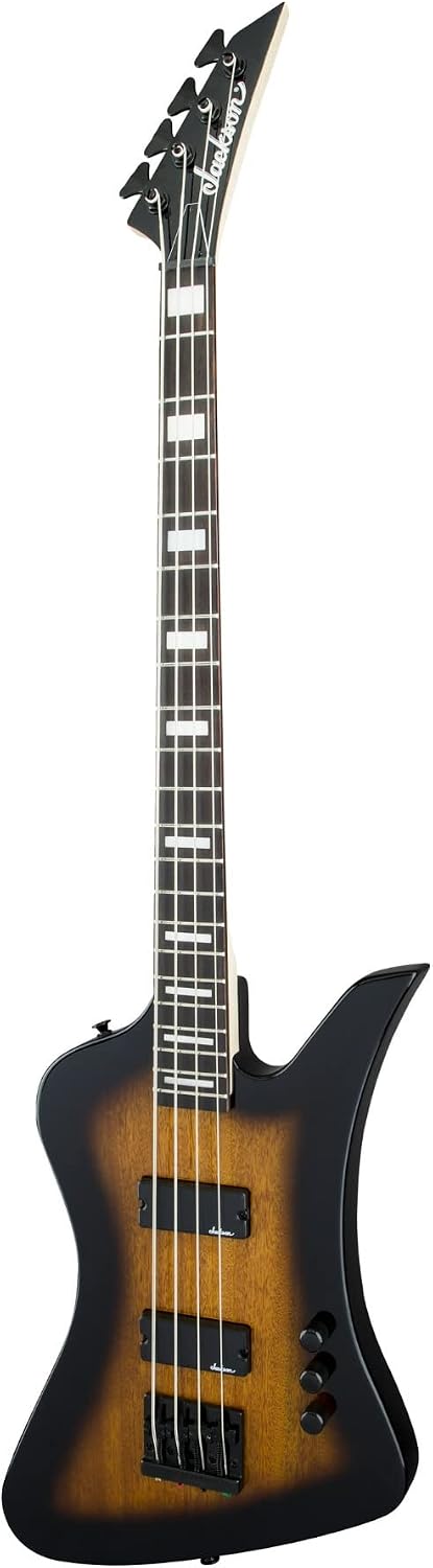 Jackson JS Series Kelly Bird Bass JS2, Tobacco Burst, Amaranth Fingerboard