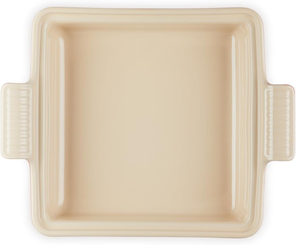 Le Creuset Stoneware Heritage Shallow Square Casserole, 2qt. (9'), Cerise