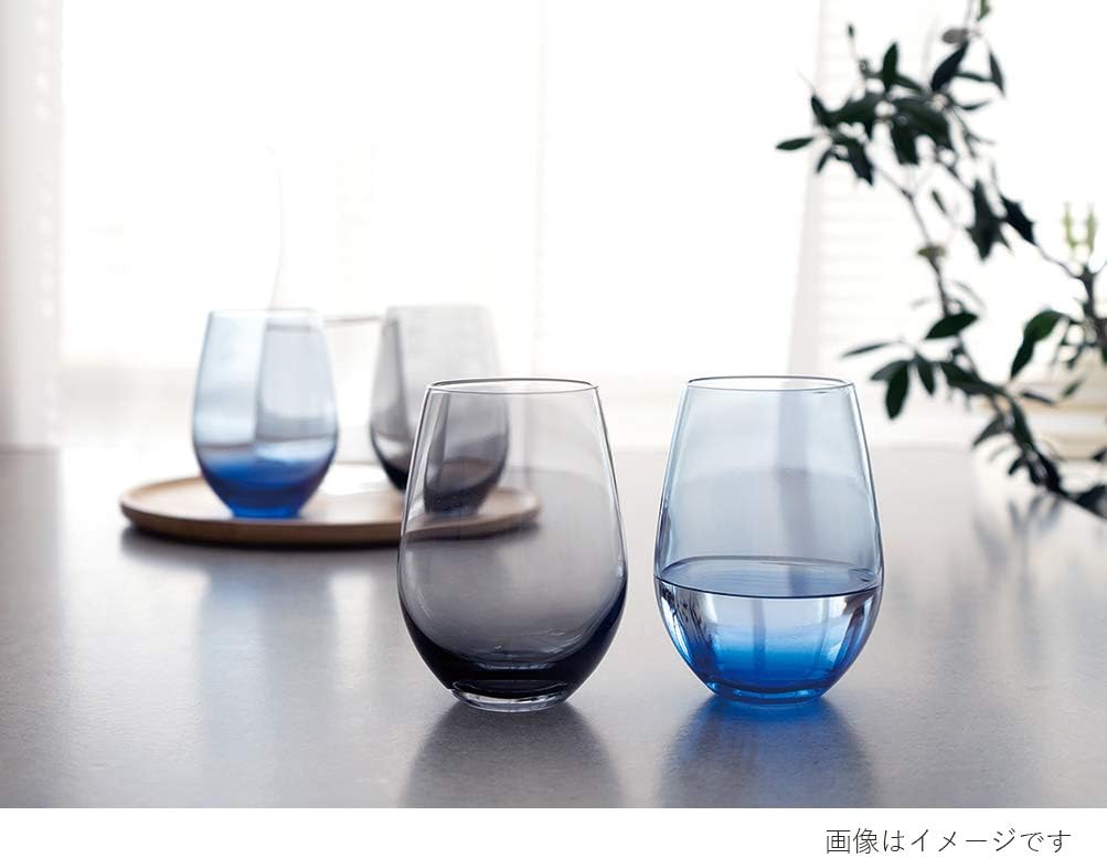 Toyo Sasaki Glass T-24104HS-SS Tumbler Glass, Water Variation, Approx. 12.2 fl oz (360 ml), Pack of 60, Black, Smoke, Made in Japan, Shatter-Resistant, Dishwasher Safe, Tumbler, Glass, Cup