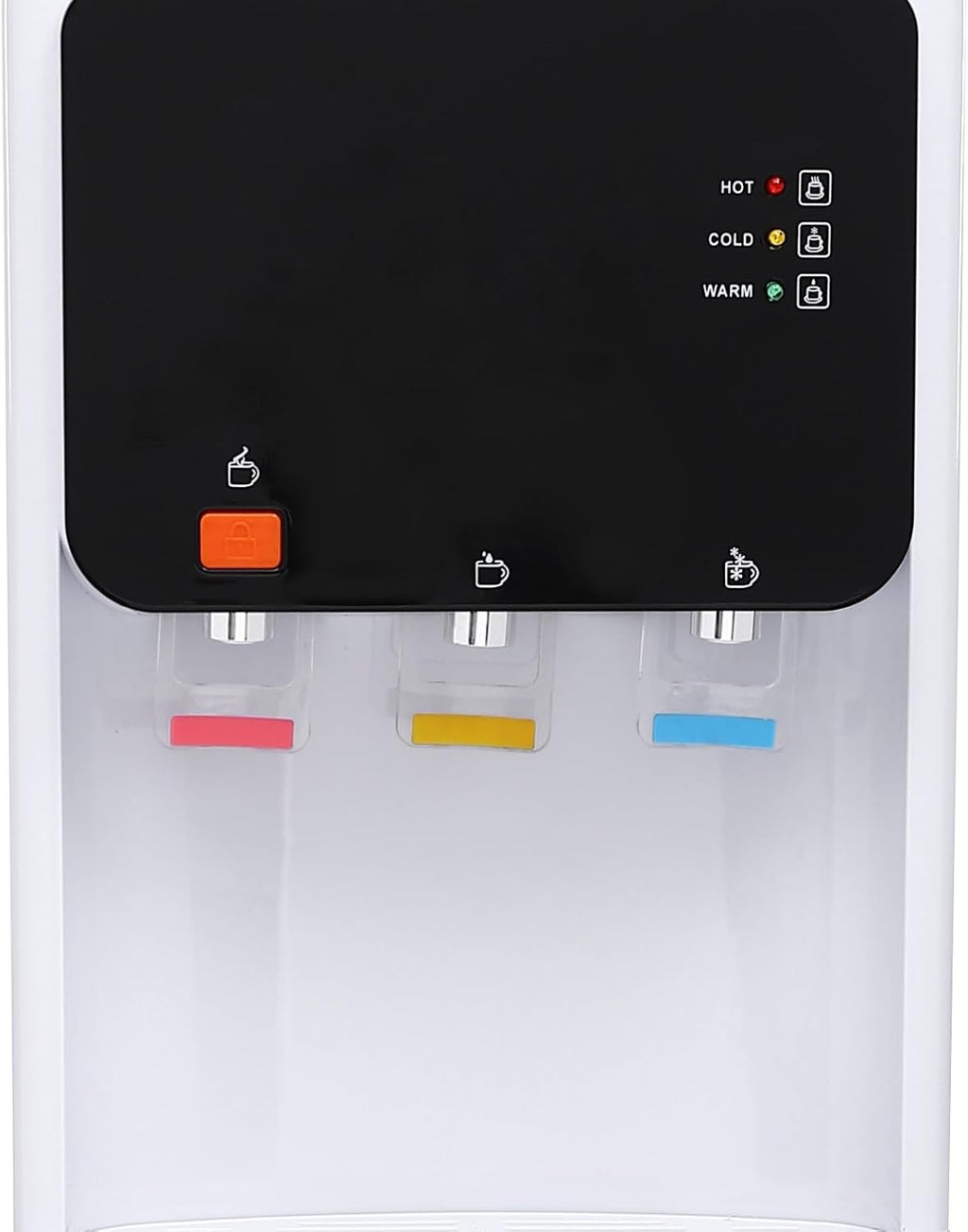 Top Loading Water Cooler Dispenser for 1 to 4 Gallon Bottles - Electric Hot and Cold Dispenser with 3 Temperatures and Child Safety Lock, Ideal for Tea Brewing, Office and Home
