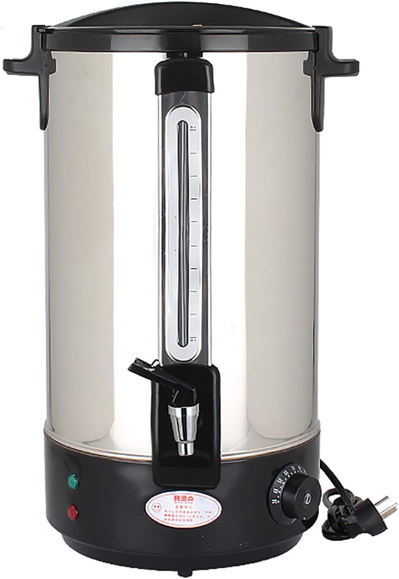 Electric Catering Urn Tea Boiler, Commercial Hot Water Boiler Dispenser, 30-110°C Temperature Control Knob, for Brewing/Buffet/Commercial,Black,15L