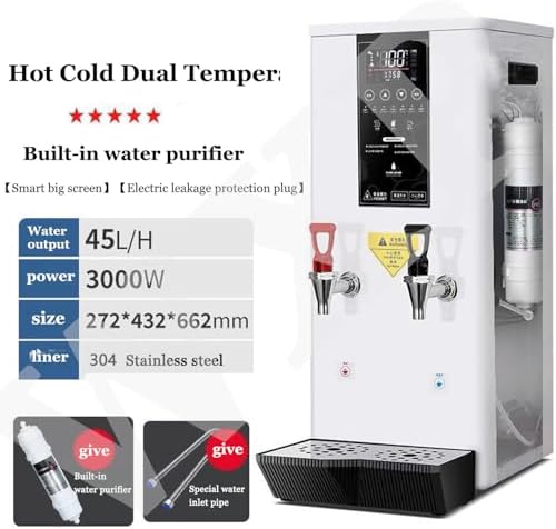 Commercial Electric Water Warmer - Automatic Hot Water Dispenser with Temperature Control 0℃-100℃ for Tea, Coffee, and Beverages in Restaurants and Cafes