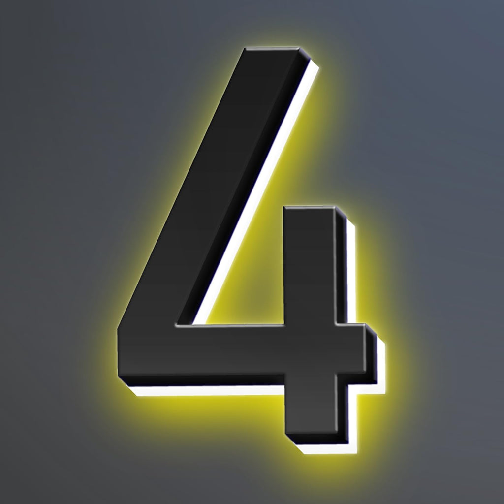 18 Inch Backlit LED Illuminated House Numbers For A Modern Home Look Stylish Light Up Address Signs Create A Striking First Impression Home Address Numbers,4