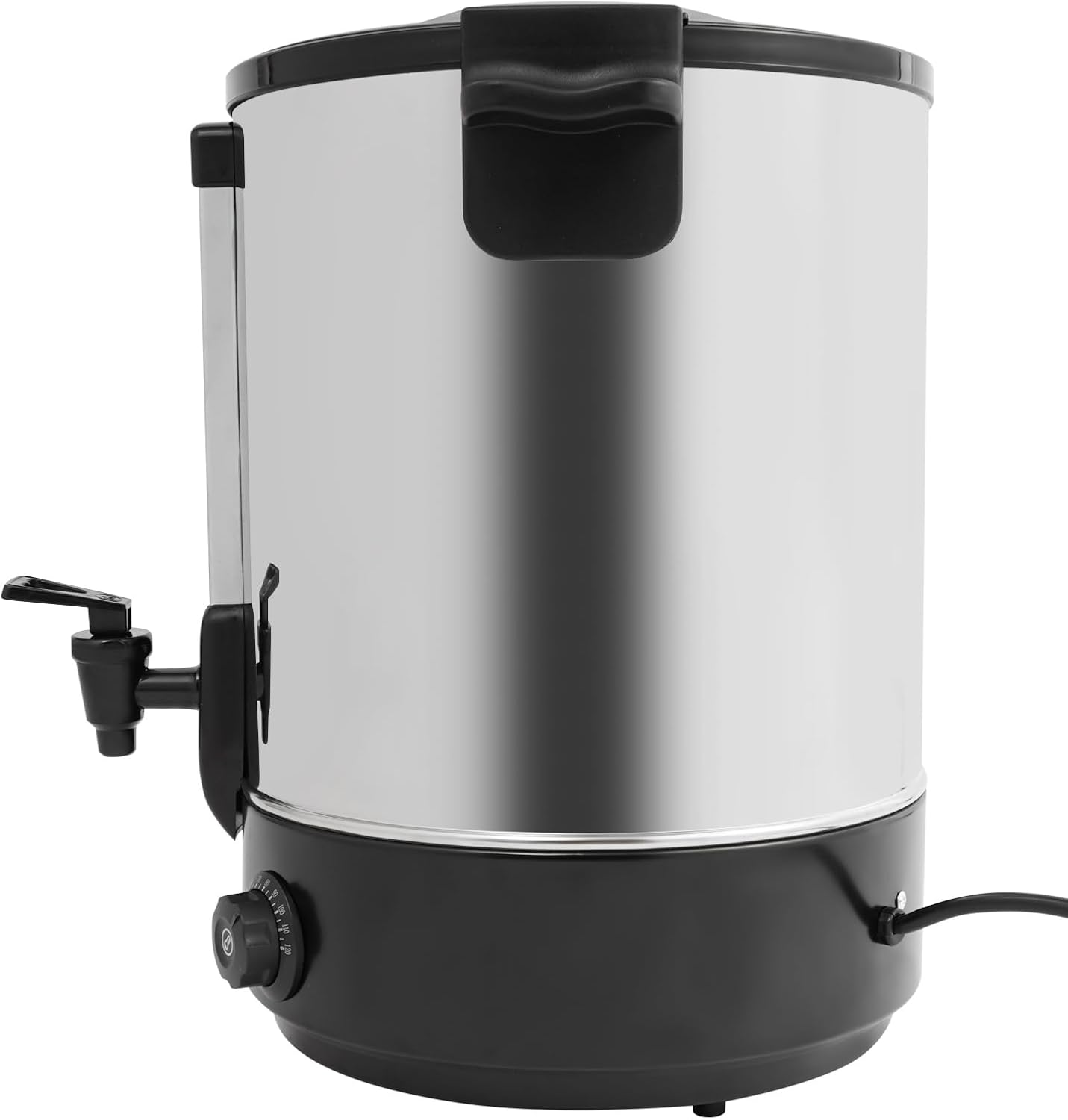 Commercial Grade Stainless Steel Electric Hot Water Dispenser Coffee Urn, Insulated Beverage Machine with Spigot Heat Preservation Bucket for Coffee Catering Restaurant (Black, 5.07 Gallon)