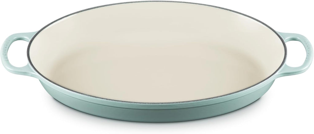 Le Creuset Enameled Cast Iron Signature Oval Baker, 3qt. Sea Salt