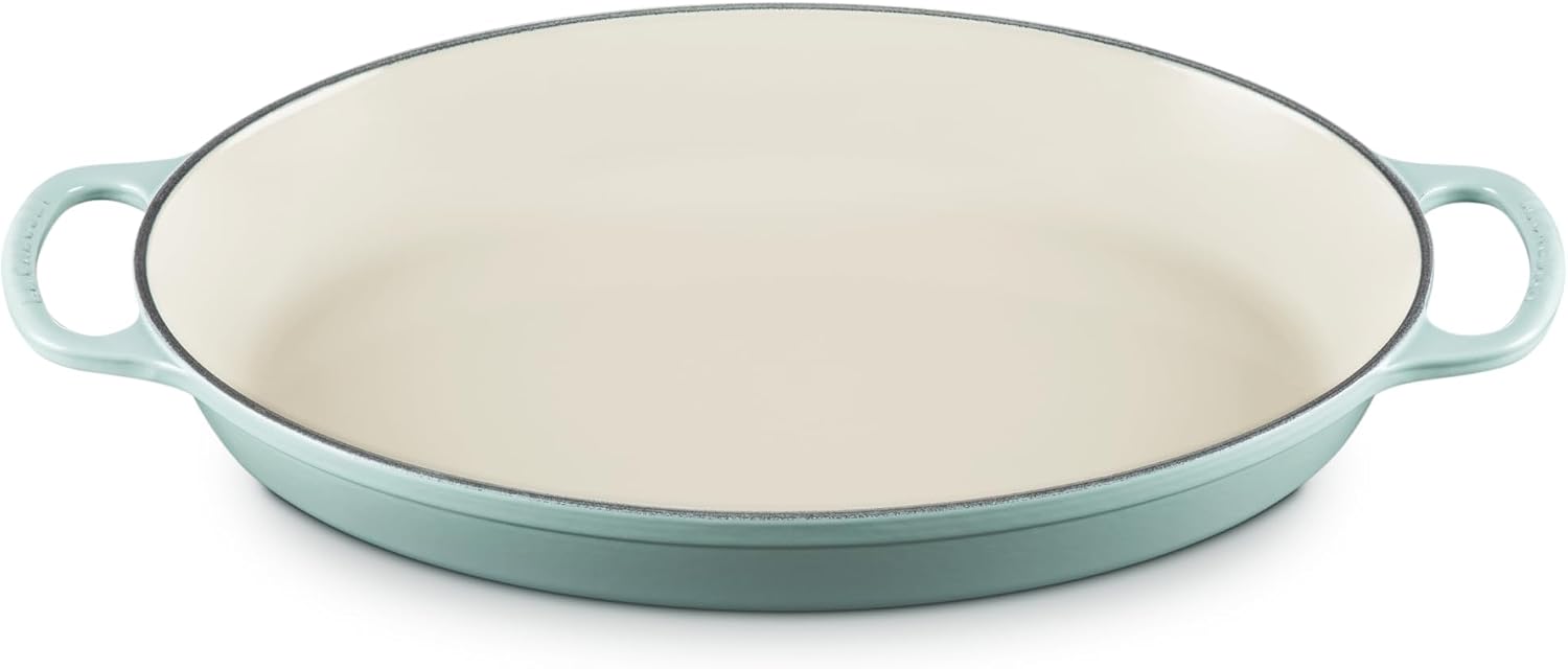 Le Creuset Enameled Cast Iron Signature Oval Baker, 3qt. Sea Salt