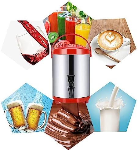 Stainless Steel Hot Water Dispenser with Faucet, 6L Commercial Coffee Urn, Insulated Thermostat Water Boiler, 10-12 Hour Keep Warm, Perfect for Catering and Events, Black