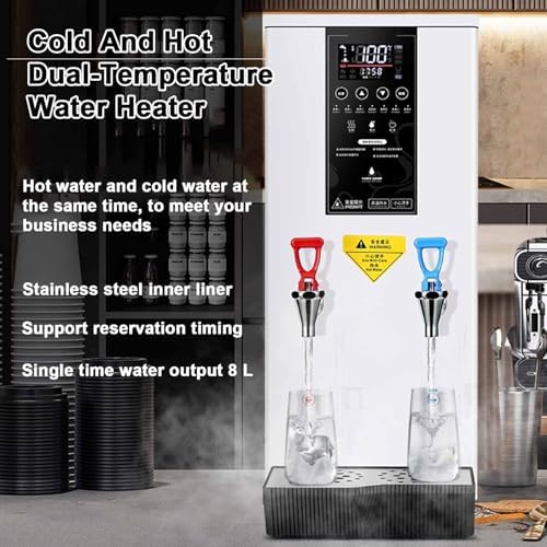 Commercial Automatic Hot Water Dispenser, Auto Fill Boiler with Temperature Display & Timer, Stepping Type Machine for Coffee, Hot Cocoa & Beverages