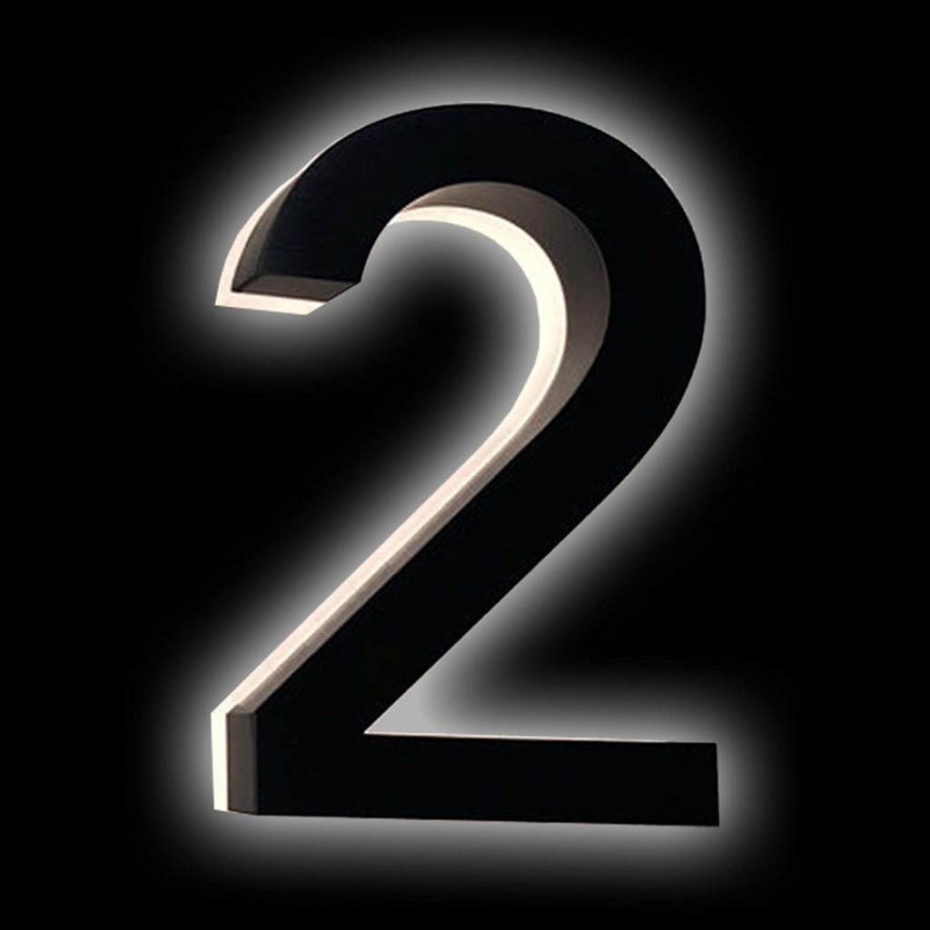 16' Modern Backlit LED House Numbers For Outside, Light Up Address Numbers For House, Illuminated House Number Plaque, Lighted Address Signs For Houses,Q
