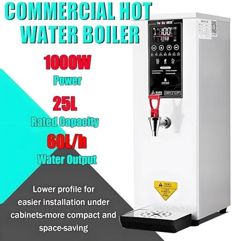 Professional Electric Hot Water Dispenser with LCD Touchscreen - Instant Adjustable Temperature 86-212℉ - Ideal for Restaurants, Cafes, Offices - Black Commercial Water Machine