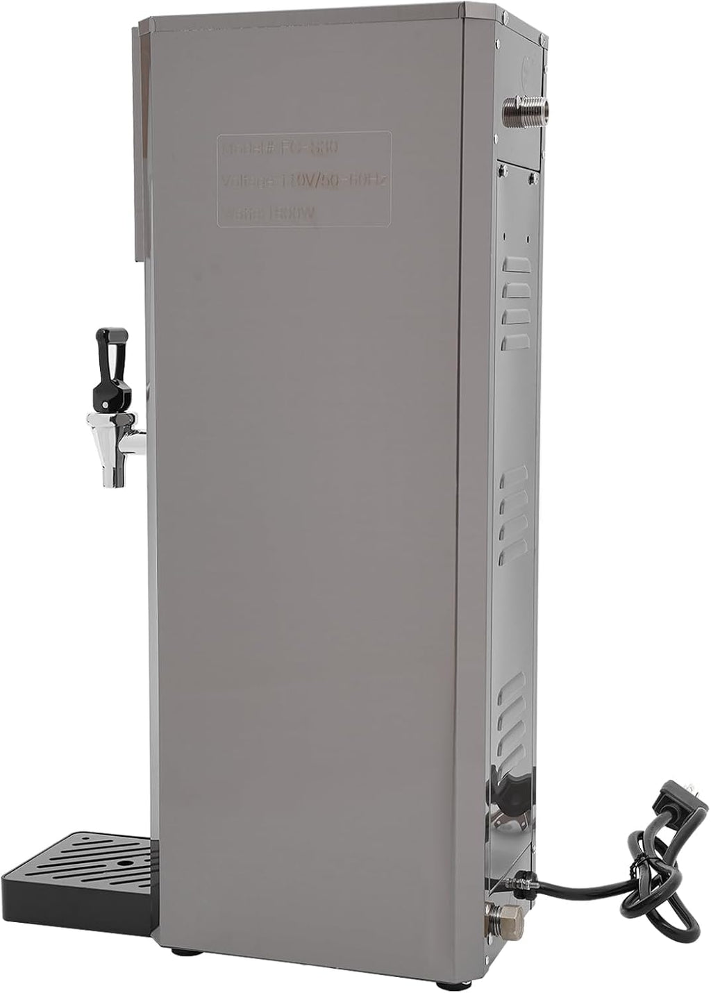 Hot Water Dispenser 10L/2.64 Gal Commercial Hot Water Machine 1800W Electric Water Boiler Warmer with Inlet Pipe Commercial Water Boiler for Cafe, Milk Tea Shop, Restaurant