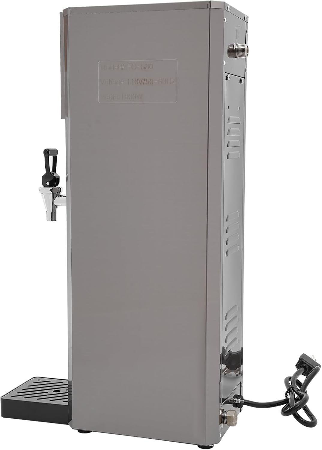 Hot Water Dispenser 10L/2.64 Gal Commercial Hot Water Machine 1800W Electric Water Boiler Warmer with Inlet Pipe Commercial Water Boiler for Cafe, Milk Tea Shop, Restaurant