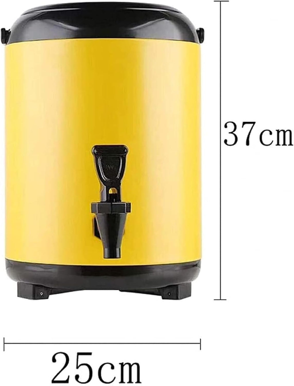 Insulated Keg Beverage Dispenser With Tap For Hot Water - Perfect For Coffee Juice Tea Cider Milk At Parties And Buffets - Double Wall Design For Exceptional Temperature Retention(Yellow,10L)