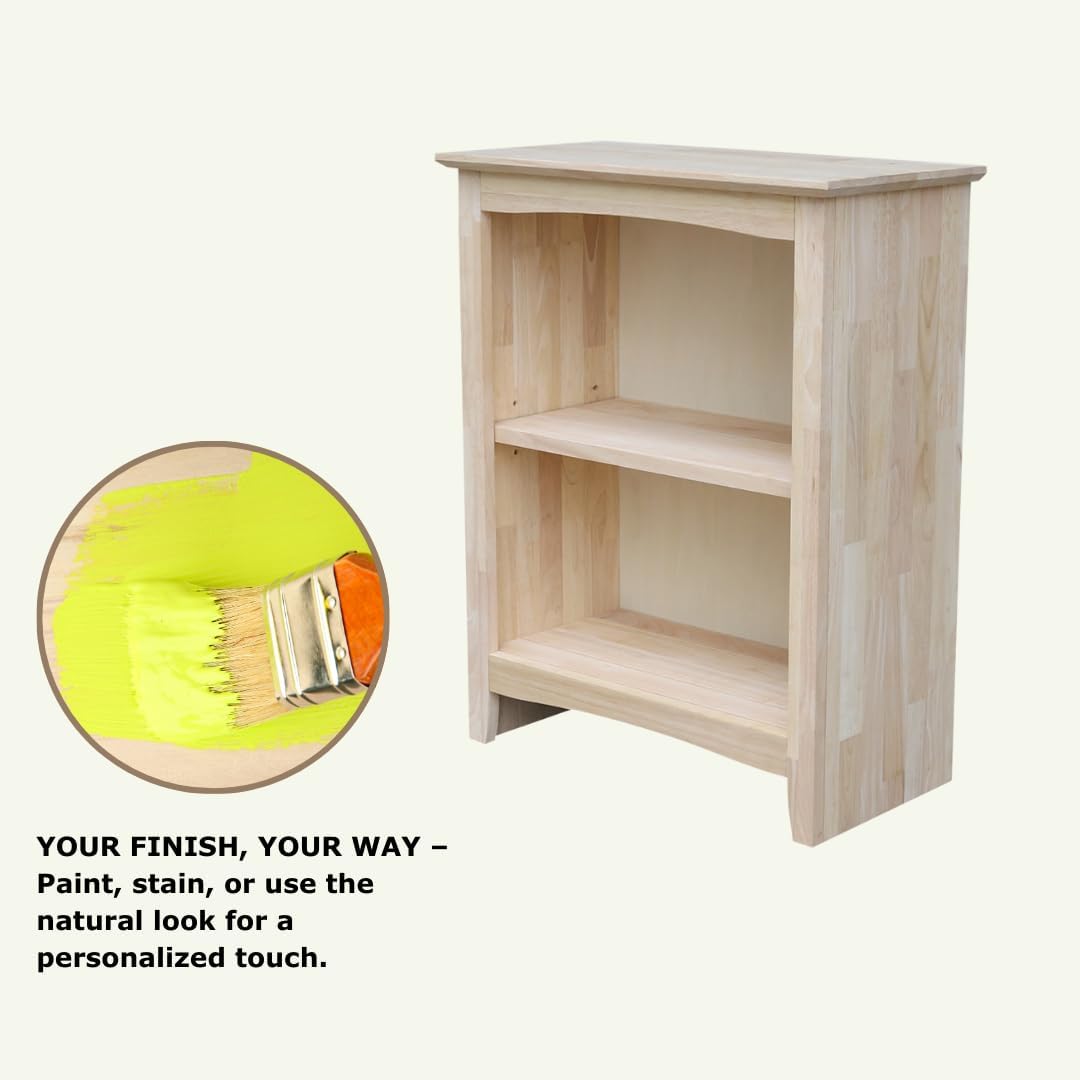 Solid Wood Shaker Bookcase - 30' H