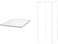 Acrylic Display Riser Box Clear with Clear Base Versatile 5 Sided Pedestal Merchandise Storage Bin 12' x 12' x 42' Retail Product Riser by Marketing Holders