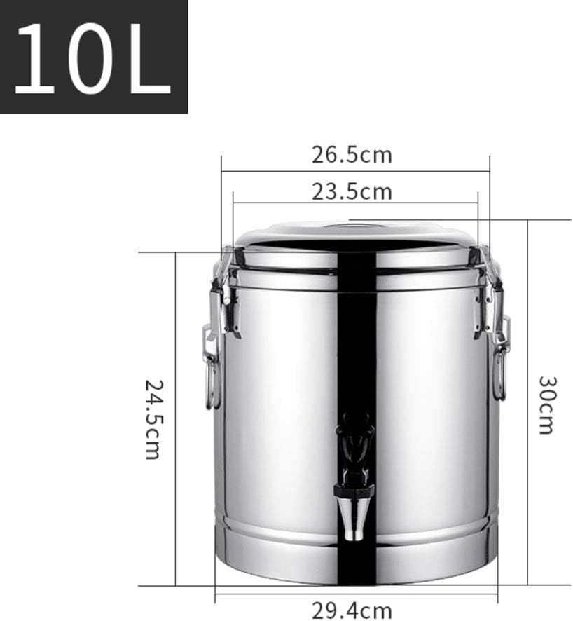 Drink Dispenser Hot Water Dispenser Insulated for Tea Ice Bucket Beverage Warmers Stainless Steel Urn for Coffee Water Milk Tea Sweet Wine Soup for Parties