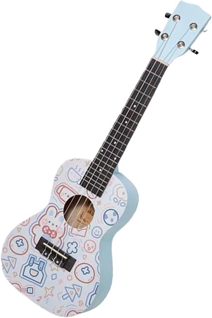 Ukulele Beginner Adult Small Guitar Zero-based Entry Instrument Mahogany Graffiti Ukulele Bundle Kit(21)