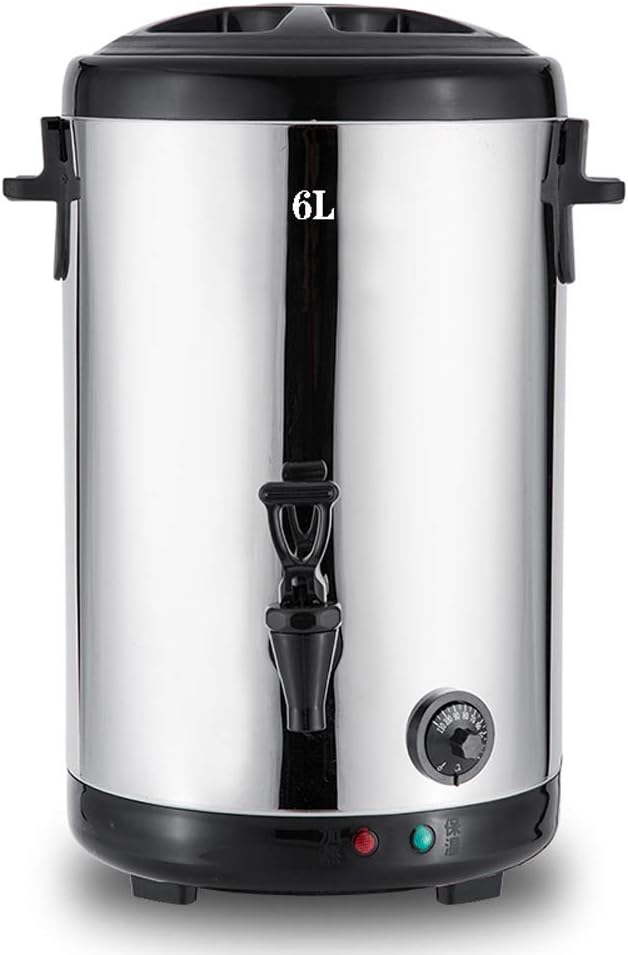 Drink Dispenser Beverage Dispenser Commercial Hot Water Urn Dispenser with Temperature Control for Coffee, Double Wall Stainless Steel Coffee Urn Thermo-Pot Boiler & Warmer