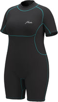 Hevto Plus Size Wetsuit Men Women 3/2mm Neoprene Full Shorty Wet Suit Back Zip Swimming Keep Warm in Cold Water