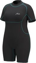 Hevto Plus Size Wetsuit Men Women 3/2mm Neoprene Full Shorty Wet Suit Back Zip Swimming Keep Warm in Cold Water