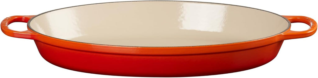 Le Creuset Enamel Cast Iron Signature Oval Baker, 3 qt., Flame