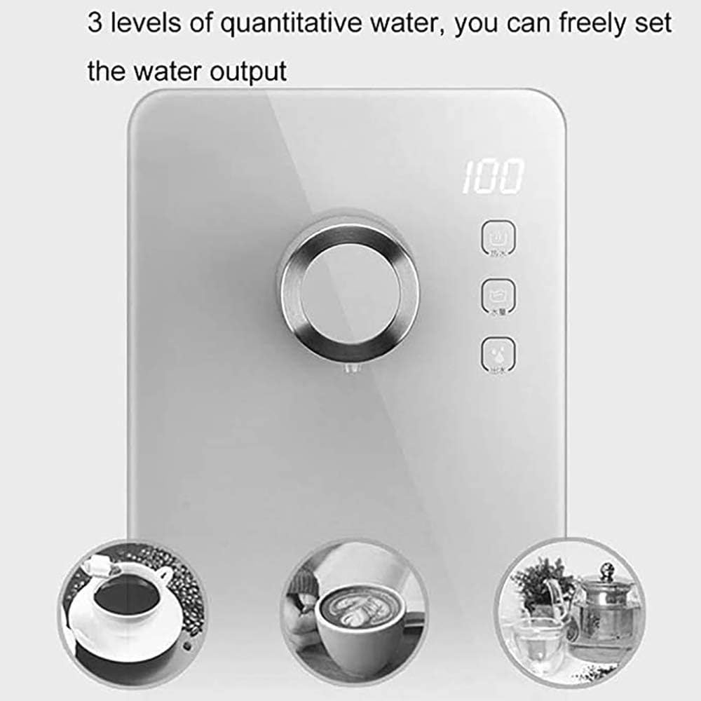 Home Instant Heating Desktop Water Machine 3 Second Hot Instant Water Dispenser with 5 Levels Temperature Control for Office Home Dorm (Pink)