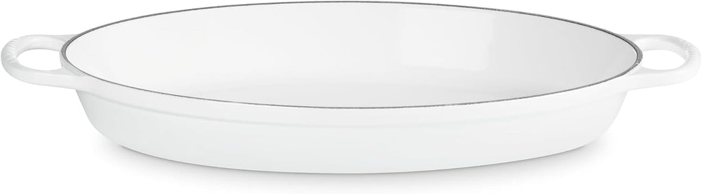Le Creuset Enameled Cast Iron Signature Oval Baker, 3 qt., White