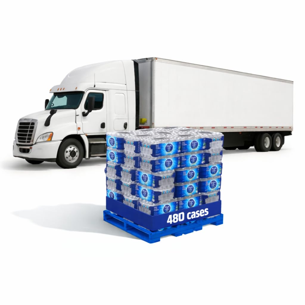 Truckload Рurе Lifе Purified Water, 16.9 fl. oz. Bottles, 40 Pack, 48 Packs per Pallet, 10 Pallets – Total 480 Packs (19200 bottles)