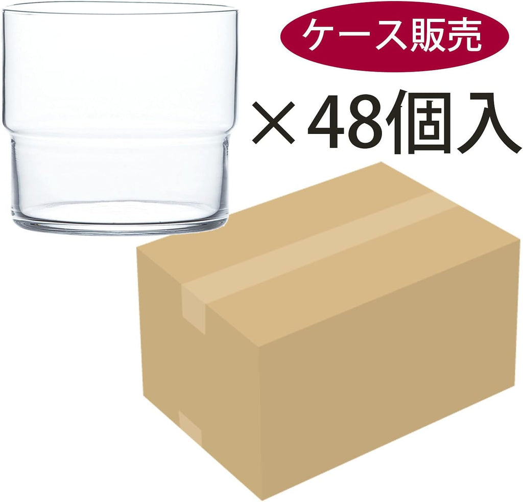 Toyo Sasaki Glass Tumbler, Fino, Dishwasher Safe, Made in Japan, 10.1 fl oz (315 ml), Set of 48 (Sold by Case) B-21127CS