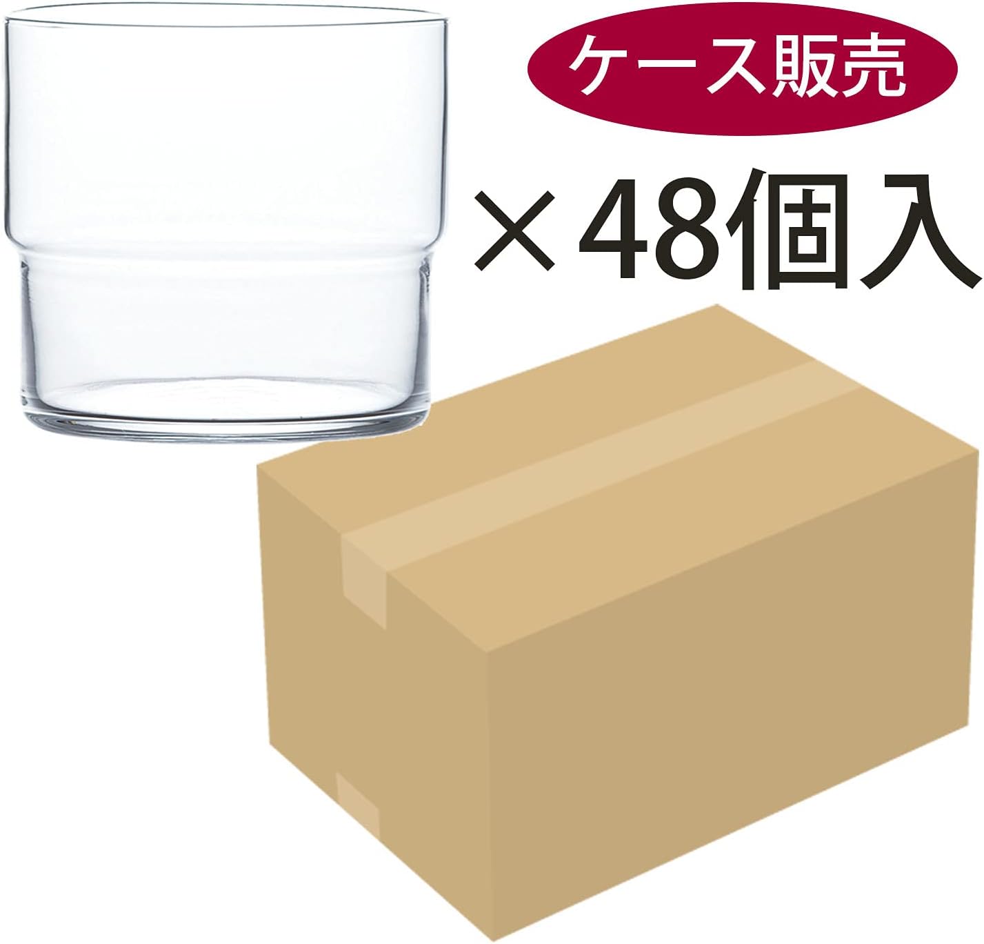 Toyo Sasaki Glass Tumbler, Fino, Dishwasher Safe, Made in Japan, 10.1 fl oz (315 ml), Set of 48 (Sold by Case) B-21127CS