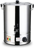 60L Electric Catering Urn - Stainless Steel Hot Water Boiler for Home Brewing, Commercial & Office Use - Heavy-Duty Tea Urn for Parties, Events, and Gatherings