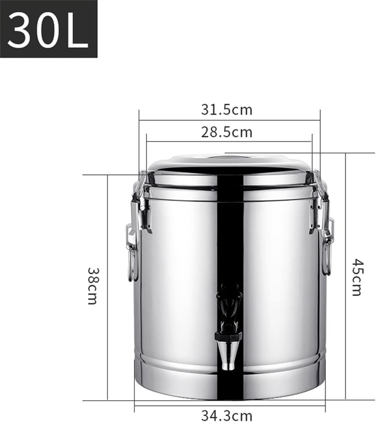 Drink Dispenser Beverage Dispenser Hot Water Dispenser Insulated for Tea, Tea Ice Bucket Beverage Warmers Drink Dispenser Stainless Steel Urn for Coffee Water for Parties buffets Hotels