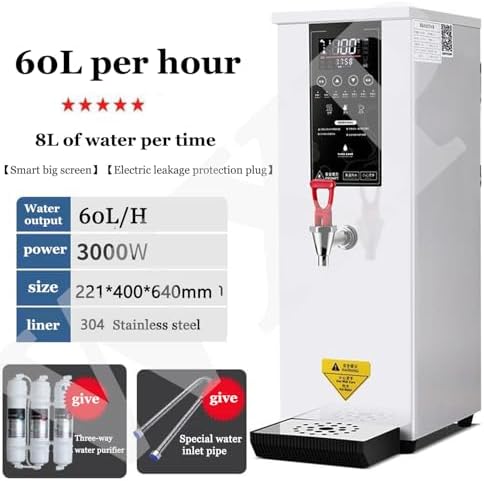 Commercial Electric Water Warmer - Automatic Hot Water Dispenser with Temperature Control 0℃-100℃ for Tea, Coffee, and Beverages in Restaurants and Cafés