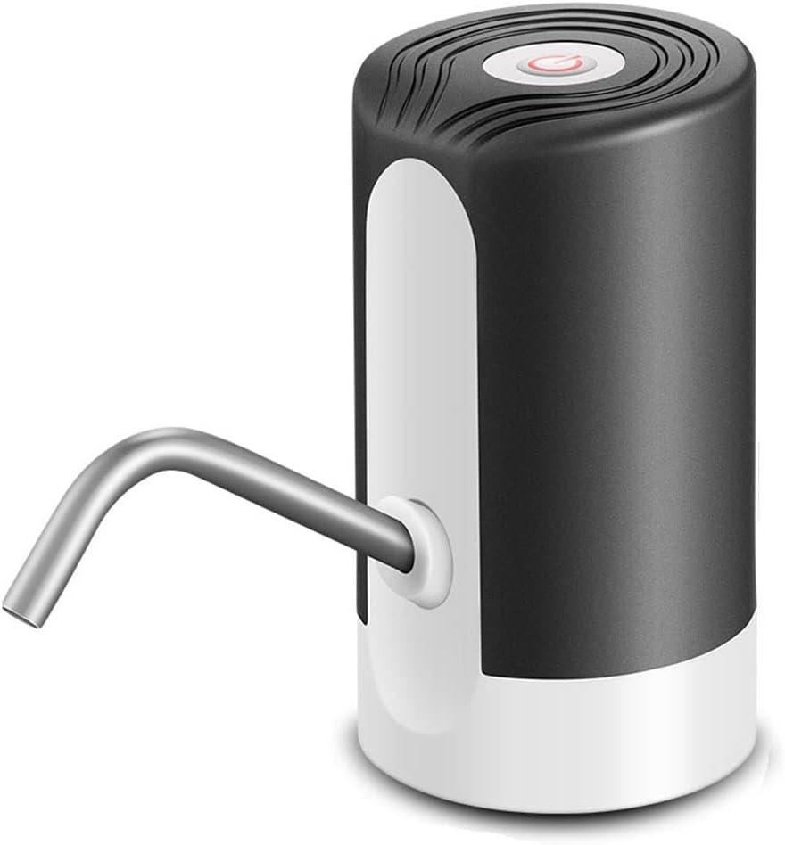 USB Water Bottle Automatic Water Dispenser Pump Charging Electric Water Dispenser Water Pump Bottle Water Pump Automatic (Color : White) (Black)