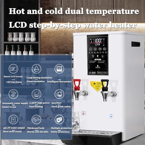 Commercial Electric Water Warmer - Automatic Hot Water Dispenser with Temperature Control 0℃-100℃ for Tea, Coffee, and Beverages in Restaurants and Cafés