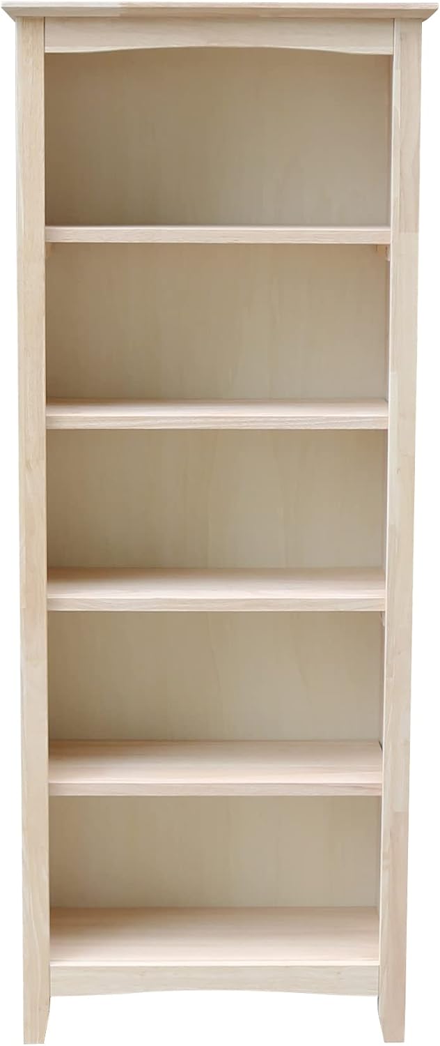 Solid Wood Shaker Bookcase - 60' H